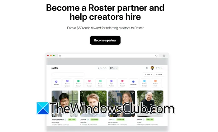 Roster partner program