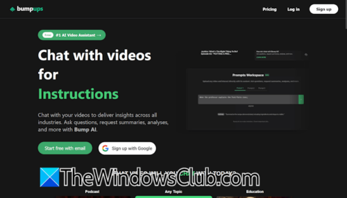 How to use BumpUps AI Video Assistance to chat with videos?