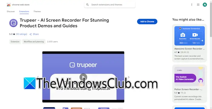 Trupeer AI Chrome Extension