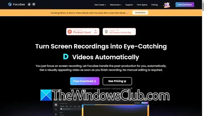 FocuSee the best Screen Recording tool