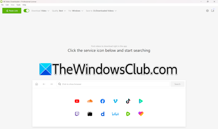 4K Video Downloader Plus UI