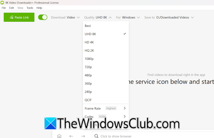 4K Video Downloader Plus configuration settings