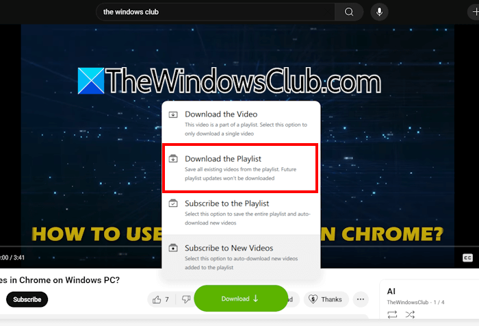 Download YouTube Playlist