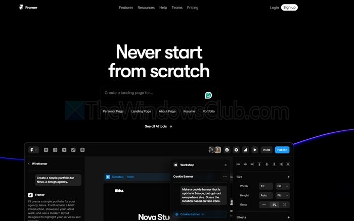 Framer AI Prompt