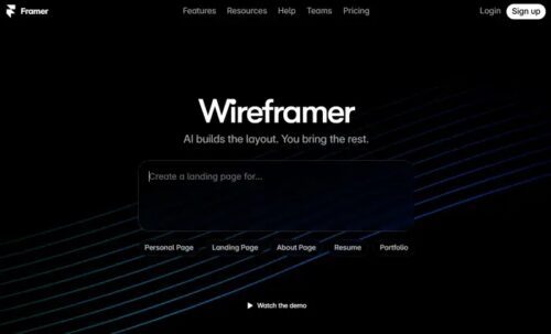 Framer AI Site Generator: Build responsive prototype from a single prompt with Wireframer