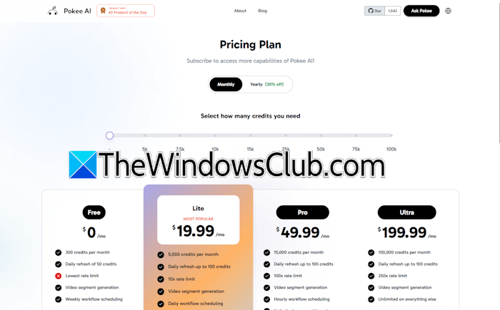 Pokee AI pricing plans Pokee AI pricing plans
