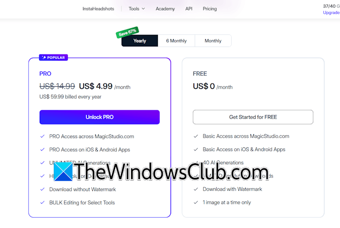 Magic Studio Pricing Plans Magic Studio Pricing Plans