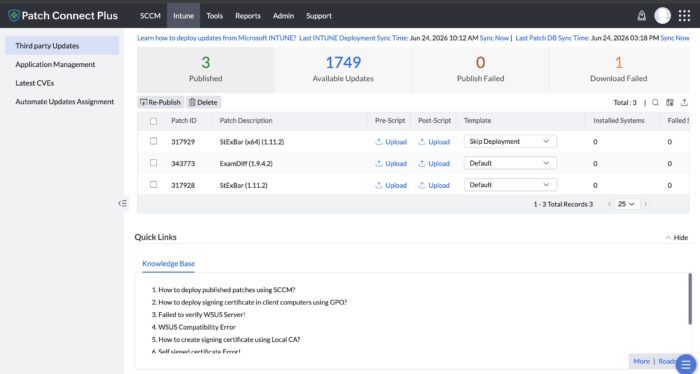 ManageEngine Patch Connect Plus