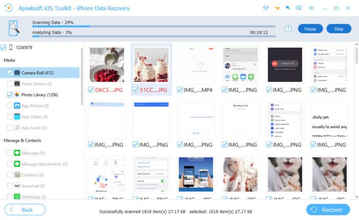 select-data-to-recover
