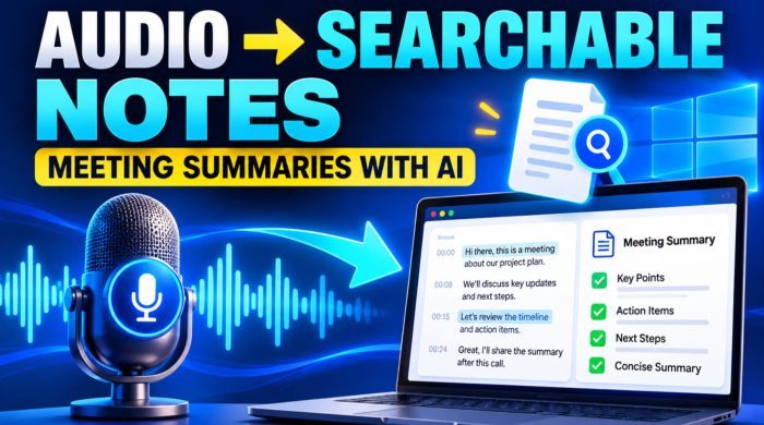 Audio to text converter using summary AI Free