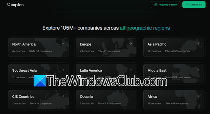 Explee B2B company database Explee B2B company database